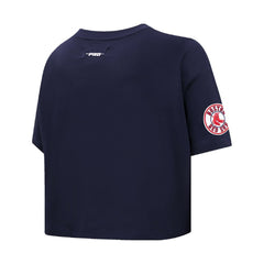 Boston Red Sox Pro Standard Women's Painted Sky Boxy Cropped T-Shirt Sale