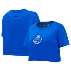 Chicago Cubs Pro Standard Women's Painted Sky Boxy Cropped T-Shirt Online