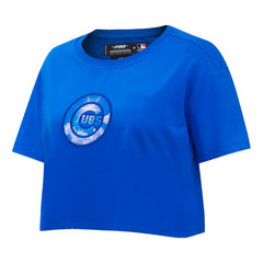 Chicago Cubs Pro Standard Women's Painted Sky Boxy Cropped T-Shirt Online