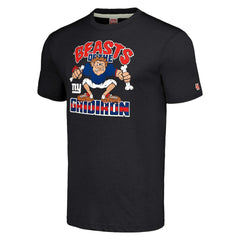 New York Giants Homage Unisex Monsters of the Gridiron Halloween Tri-Blend T-Shirt - Charcoal - NFL