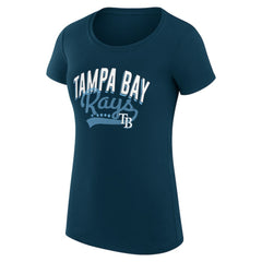 Tampa Bay Rays G-III 4Her by Carl Banks Women's Super-Slim Fit Lightweight Filigree Team T-Shirt Outlet