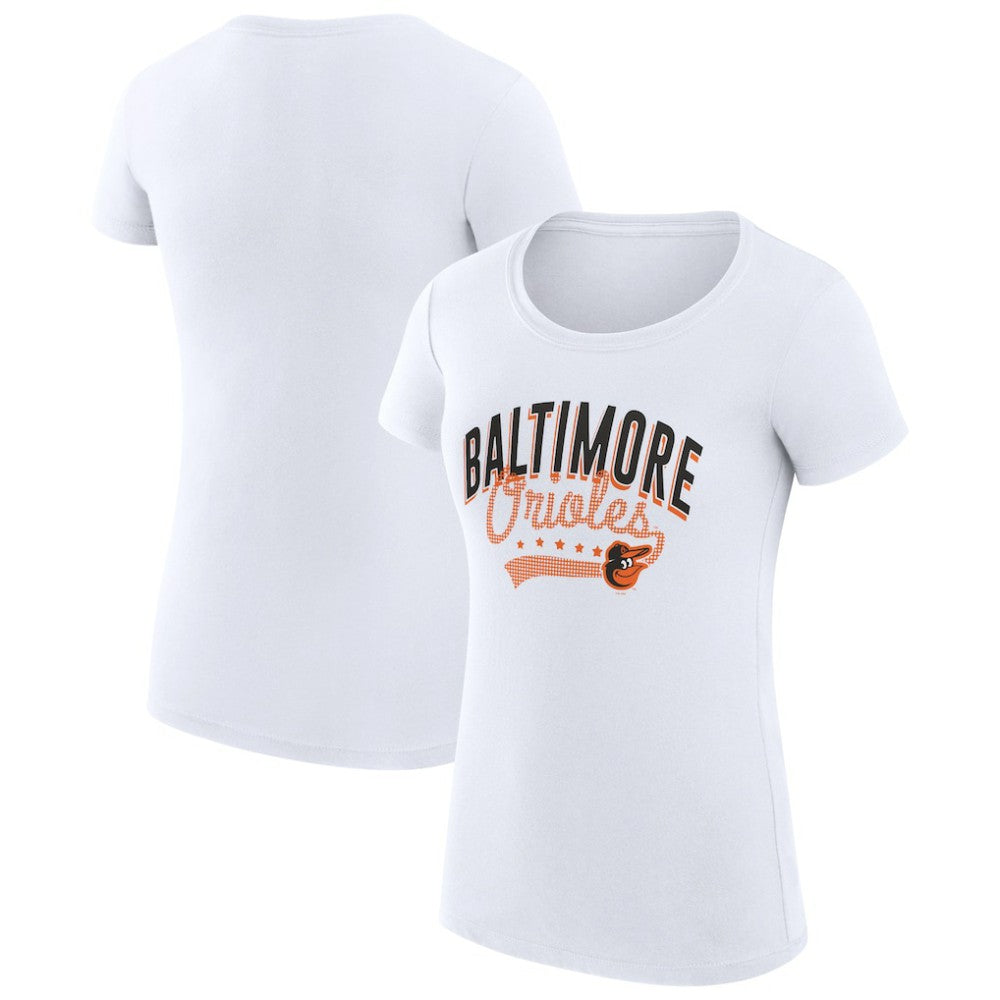 Baltimore Orioles G-III 4Her by Carl Banks Women's Super-Slim Fit Lightweight Filigree Team T-Shirt Near Me