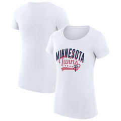 Minnesota Twins G-III 4Her by Carl Banks Women's Super-Slim Fit Lightweight Filigree Team T-Shirt for sale