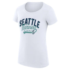 Seattle Mariners G-III 4Her by Carl Banks Women's Super-Slim Fit Lightweight Filigree Team T-Shirt Sale