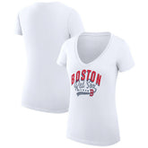 Boston Red Sox G-III 4Her by Carl Banks Women's Super-Slim Fit Lightweight Filigree Team V-Neck T-Shirt Online