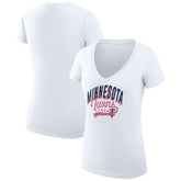 Minnesota Twins G-III 4Her by Carl Banks Women's Super-Slim Fit Lightweight Filigree Team V-Neck T-Shirt Sale
