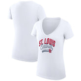 St. Louis Cardinals G-III 4Her by Carl Banks Women's Super-Slim Fit Lightweight Filigree Team V-Neck T-Shirt Sale