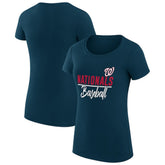 Washington Nationals G-III 4Her by Carl Banks Women's Super-Slim Fit Lightweight Team Graphic T-Shirt Sale