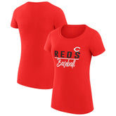 Cincinnati Reds G-III 4Her by Carl Banks Women's Super-Slim Fit Lightweight Team Graphic T-Shirt Discount