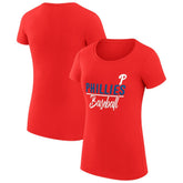 Philadelphia Phillies G-III 4Her by Carl Banks Women's Super-Slim Fit Lightweight Team Graphic T-Shirt Discount