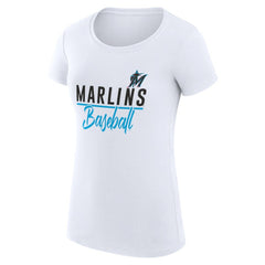 Miami Marlins G-III 4Her by Carl Banks Women's Super-Slim Fit Lightweight Team Graphic T-Shirt Discount