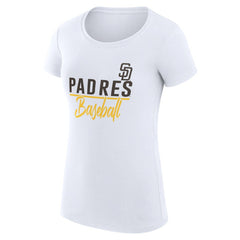 San Diego Padres G-III 4Her by Carl Banks Women's Super-Slim Fit Lightweight Team Graphic T-Shirt for sale