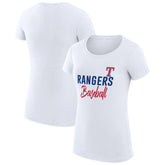 Texas Rangers G-III 4Her by Carl Banks Women's Super-Slim Fit Lightweight Team Graphic T-Shirt Discount
