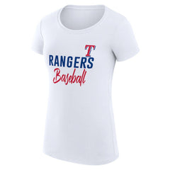 Texas Rangers G-III 4Her by Carl Banks Women's Super-Slim Fit Lightweight Team Graphic T-Shirt Discount