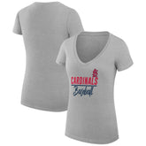 St. Louis Cardinals G-III 4Her by Carl Banks Women's Super-Slim Fit Lightweight Team Graphic V-Neck T-Shirt Discount
