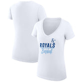 Kansas City Royals G-III 4Her by Carl Banks Women's Super-Slim Fit Lightweight Team Graphic V-Neck T-Shirt Near Me
