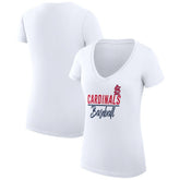 St. Louis Cardinals G-III 4Her by Carl Banks Women's Super-Slim Fit Lightweight Team Graphic V-Neck T-Shirt Discount
