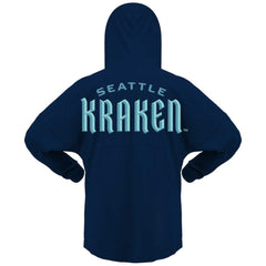 Seattle Kraken Fanatics Women's Jersey Lace-Up V-Neck Long Sleeve Hoodie T-Shirt - Deep Sea Blue | Fanatics online