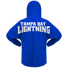 Tampa Bay Lightning Fanatics Women's Jersey Lace-Up V-Neck Long Sleeve Hoodie T-Shirt - Blue | Fanatics discount