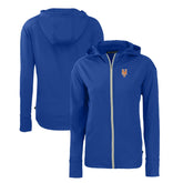 New York Mets Cutter & Buck Women's Daybreak Eco Recycled Full-Zip Hoodie Outlet