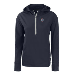 Chicago Cubs Cutter & Buck Women's Daybreak Eco Recycled Half-Zip Hoodie Discount