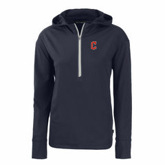 Cleveland Guardians Cutter & Buck Women's Daybreak Eco Recycled Half-Zip Hoodie Sale