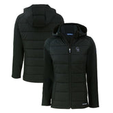 Colorado Rockies Cutter & Buck Women's Evoke Hybrid Eco Softshell Recycled Full-Zip Hoodie Jacket for sale