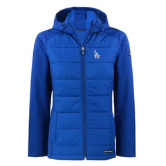 Los Angeles Dodgers Cutter & Buck Women's Evoke Hybrid Eco Softshell Recycled Full-Zip Hoodie Jacket for sale