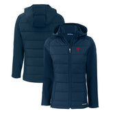 Philadelphia Phillies Cutter & Buck Women's Evoke Hybrid Eco Softshell Recycled Full-Zip Hoodie Jacket Discount