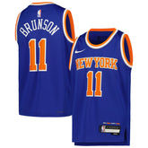 Nike Jalen Brunson New York Knicks Youth Swingman Jersey Icon Edition Blue