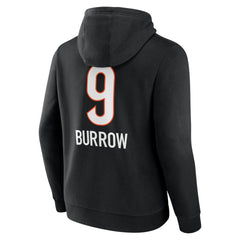 Joe Burrow Cincinnati Bengals Team Wordmark Pullover Hoodie - Black - NFL