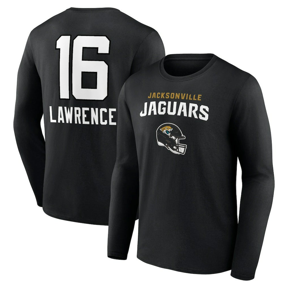 Trevor Lawrence Jacksonville Jaguars Team Wordmark Long Sleeve T-Shirt - Black - NFL