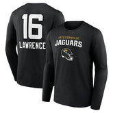 Trevor Lawrence Jacksonville Jaguars Team Wordmark Long Sleeve T-Shirt - Black - NFL