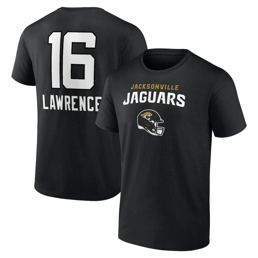 Trevor Lawrence Jacksonville Jaguars Team Wordmark Name & Number T-Shirt - Black - NFL