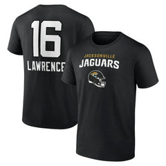 Trevor Lawrence Jacksonville Jaguars Team Wordmark Name & Number T-Shirt - Black - NFL