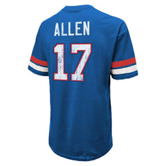 Josh Allen Buffalo Bills Majestic Threads Name & Number Oversize Fit T-Shirt - Royal - NFL