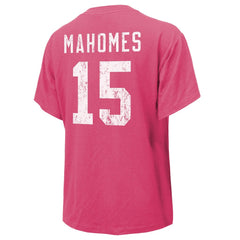Patrick Mahomes Kansas City Chiefs Majestic Threads Women's Name & Number T-Shirt - Pink - NFL
