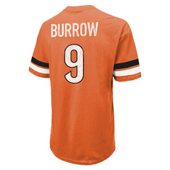 Joe Burrow Cincinnati Bengals Majestic Threads Name & Number Oversize Fit T-Shirt - Orange - NFL