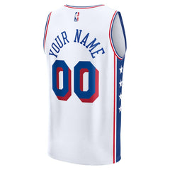 Fanatics Philadelphia 76ers Fast Break Custom Jersey Association Edition White