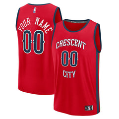 Fanatics New Orleans Pelicans Fast Break Custom Jersey Statement Edition Red