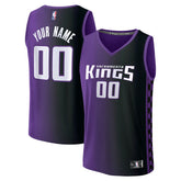 Fanatics Sacramento Kings Youth Fast Break Custom Replica Jersey Purple Statement Edition