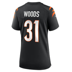 Ickey Woods Cincinnati Bengals Women's Retired Player Game Jersey - Black - Nike