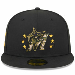 Miami Marlins New Era 2024 Armed Forces Day On-Field 59FIFTY Fitted Hat for sale