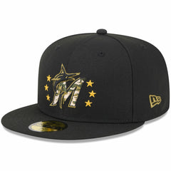 Miami Marlins New Era 2024 Armed Forces Day On-Field 59FIFTY Fitted Hat for sale