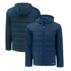 Cleveland Guardians Cutter & Buck Evoke Hybrid Eco Softshell Recycled Full-Zip Hoodie Online