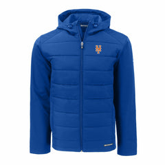 New York Mets Cutter & Buck Evoke Hybrid Eco Softshell Recycled Full-Zip Hoodie Discount