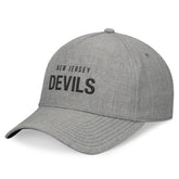 New Jersey Devils Fanatics Elements A-Frame Leather Strapback Hat - Heather Gray | Fanatics sale
