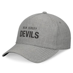 New Jersey Devils Fanatics Elements A-Frame Leather Strapback Hat - Heather Gray | Fanatics sale
