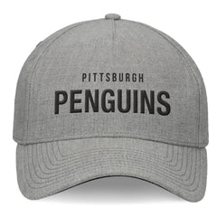 Pittsburgh Penguins Fanatics Elements A-Frame Leather Strapback Hat - Heather Gray | Fanatics on sale
