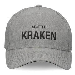 Seattle Kraken Fanatics Elements A-Frame Leather Strapback Hat - Heather Gray | Fanatics Clearance
